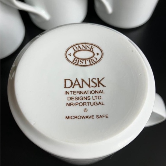 DANSK Christianshanv Green Trim Bistro Mugs Set of 4 - Picture 5 of 5